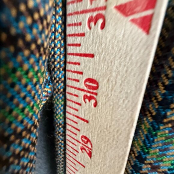 Beatrice B Plaid Flat Front Wide Leg Pants Women's Multicolor Office Business - Picture 12 of 13